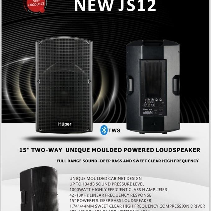 Speaker HUPER JS12/JS-12/JS 12 New 15 Inch Harga 1 Set Speaker Original Garansi Resmi