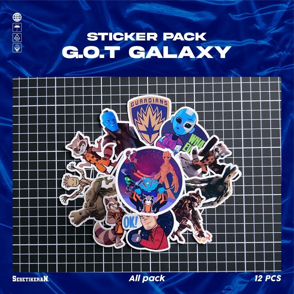 

COD✨ Sesetikeran Stiker Pack Kartun Lucu Guardians Of The Galaxy Untuk Koper Laptop Skateboard
