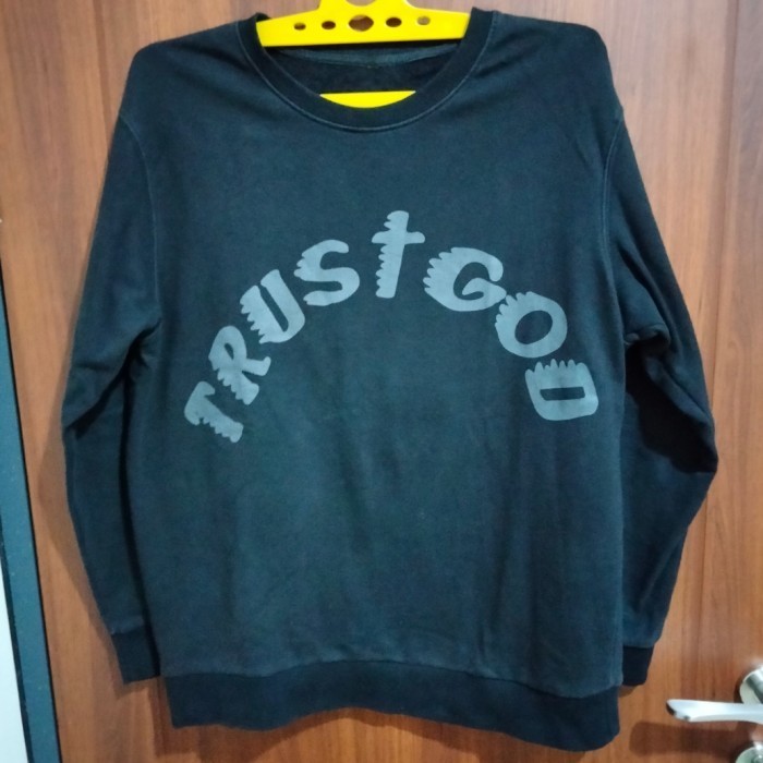 Kanye West CPFM Sunday Service Trust God Black Sweatshirt Long Sleeve