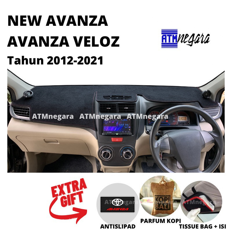 Cover Dashboard Premium New Avanza / Veloz Tahun 2012-2021 Aksesoris Alas Dasbor Mobil