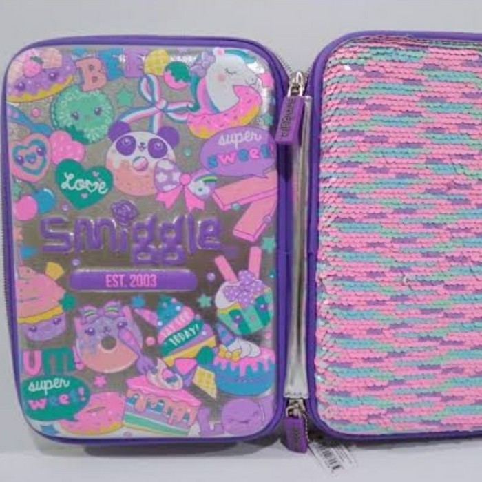 

Tempat Pensil Smiggle Flashy Sequin Bunny Pink Shark Gold Organizer - flashy sequin