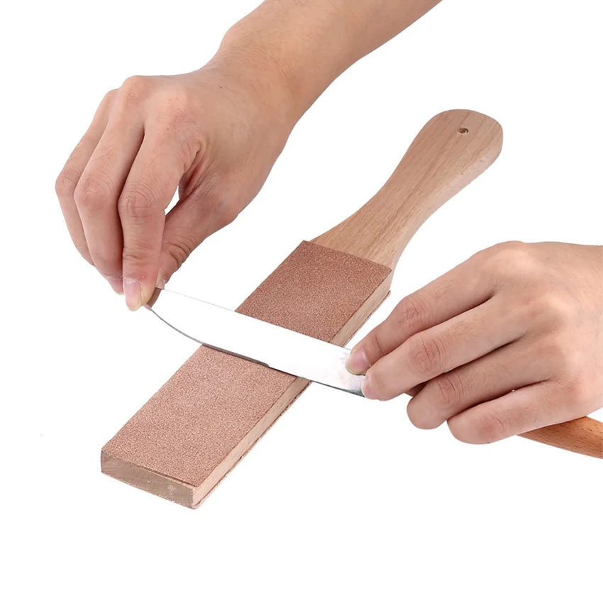 Stroping Kulit Dua Sisi / Pengasah Pisau / Asahan Kulit Sapi / Stroping Kulit Sapi