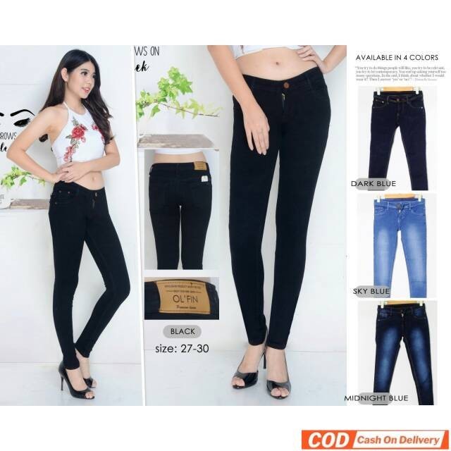 Celana Soft Jeans OL'FIN SIZE 27-38