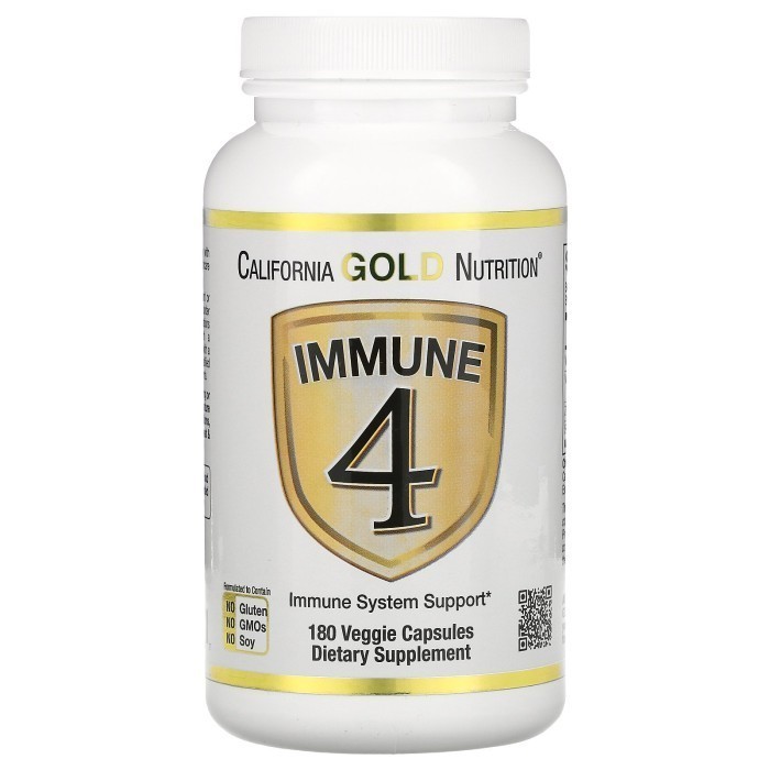 California Gold Immune 4 Quatro Formula Zinc C D Selenium - 180 By Sacred Her