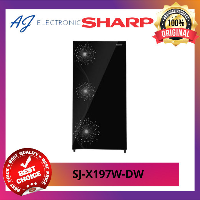 KULKAS SHARP SJ-X197W-DW / SJX197WDW / SJ-X197W / SJX197W , 1PINTU
