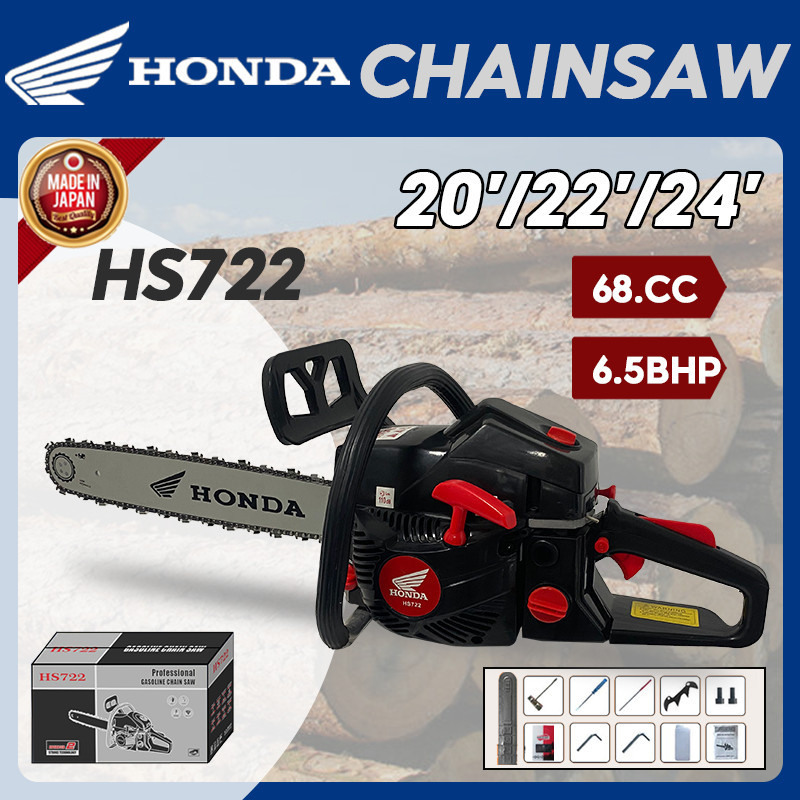 HONDA Chain Saw 22 INCH Teknologi Japan Professional Tebang Senso Alat Pemotong Kayu / Mesin Potong Kayu / Gergaji Mesin Min  / Gergaji Mesin
