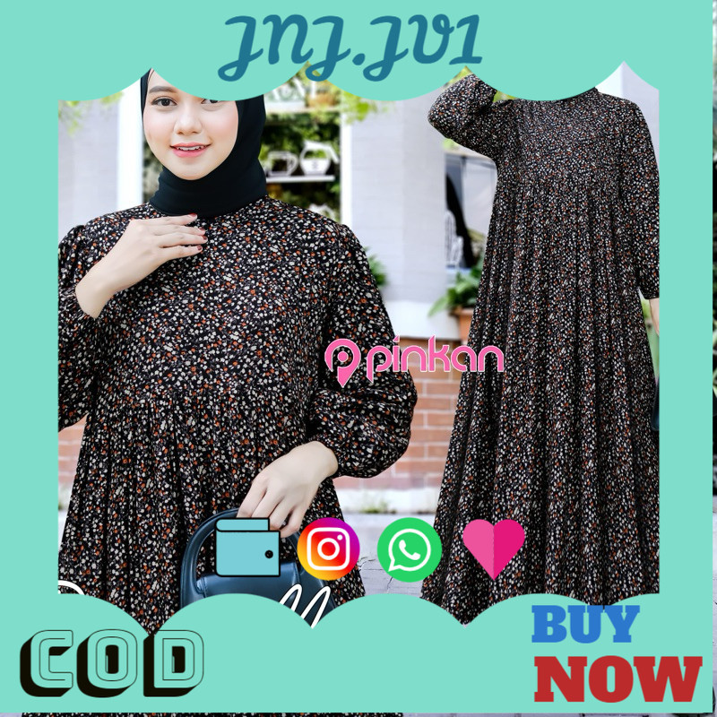 5.5 BIG SALE [VICAN] NEW SALORA DIANA KIRANA MIDI DRESS GAMIS RAYON WANITA FASHION BUSANA MUSLIM MOD