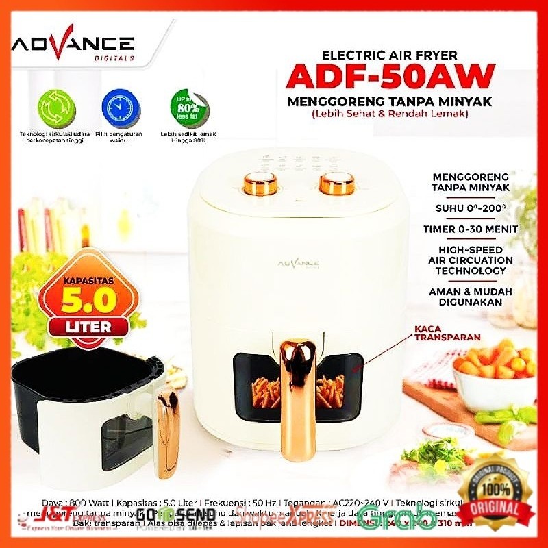 Air fryer 5 liter low watt advance ADF-50AW