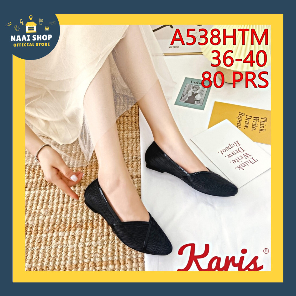 Sepatu Flat Karet Wanita Motif Salur Soft Color Size 36-40 Flat Shoes Jelly Import Premium Outfit Fa