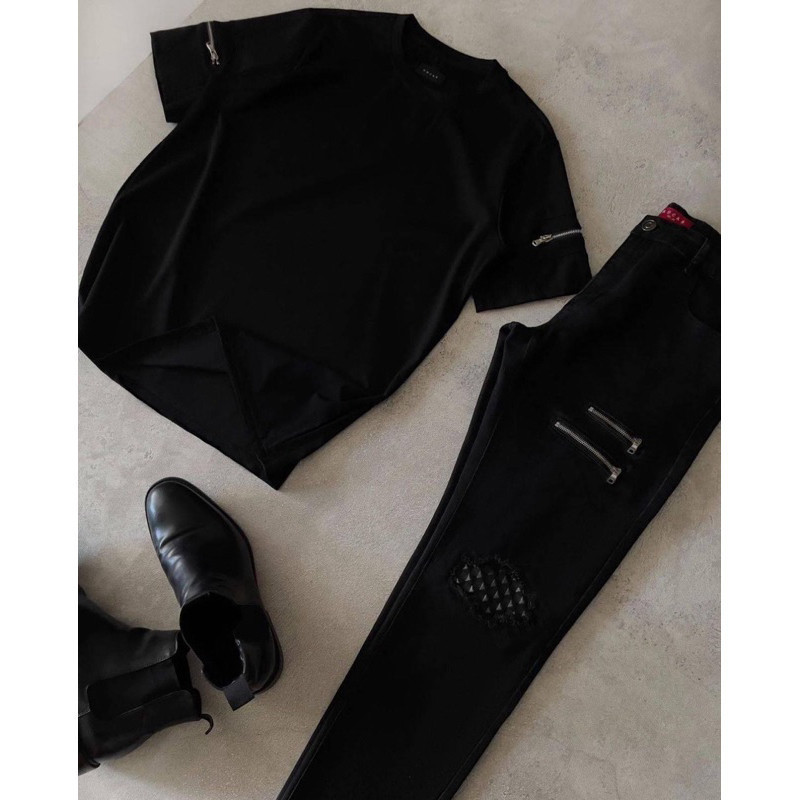 PROMO RUCAS NEW DIAMOND DOBLE ZIPPER - GREY CAVIAR LEATHER