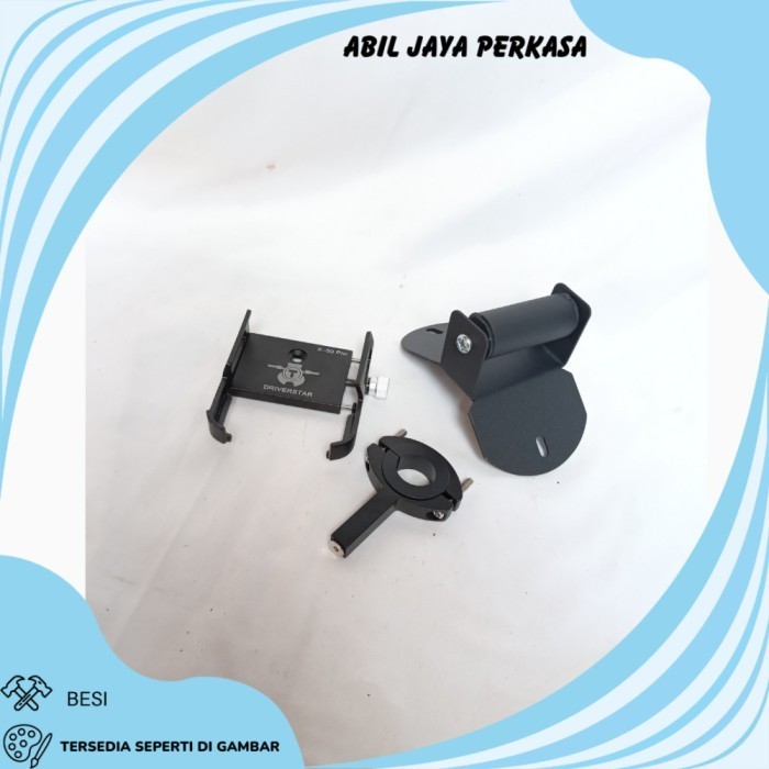 PAKET HOLDER HP BREKET BRACKET GPS HOLDER HP MOTOR YAMAHA NMAX NEW COVER STANG MOTOR NMAX BARU HOLDE