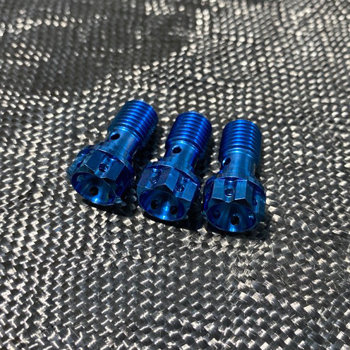 Baut nepel banjo titanium drat kasar 1.25 untuk kaliper std nissin samurai dan rcb