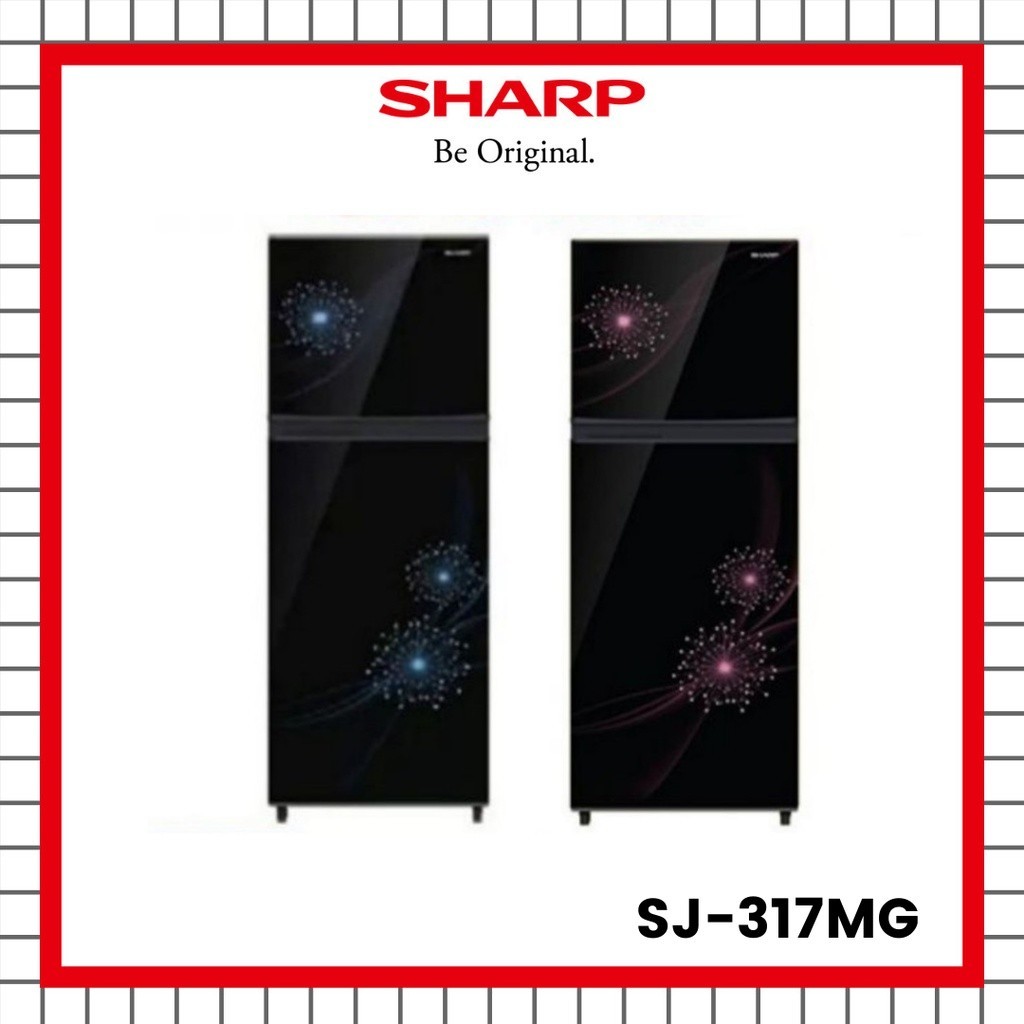 LEMARI ES SHARP 2 PINTU SJ-317MG-DB/DP / KULKAS SHARP 2 PINTU SJ-317MG-DB/DP