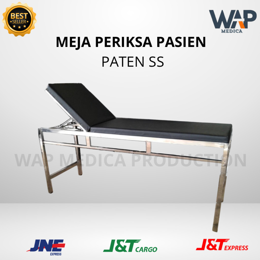 MEJA PERIKSA PATEN STAINLESS HOLLOW | TEMPAT TIDUR PERIKSA PASIEN STAINLESS HOLLOW