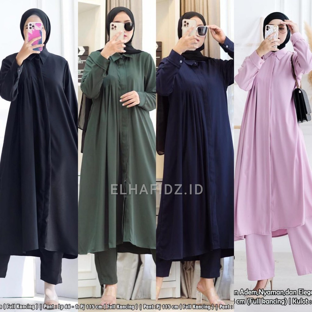 JUMBO NEW SETELAN LONG TUNIK POLOS JUMBO JULITA / SETCEL LONG CRINKLE AIRFLOW DIVYA POLOS FIT TO XXX