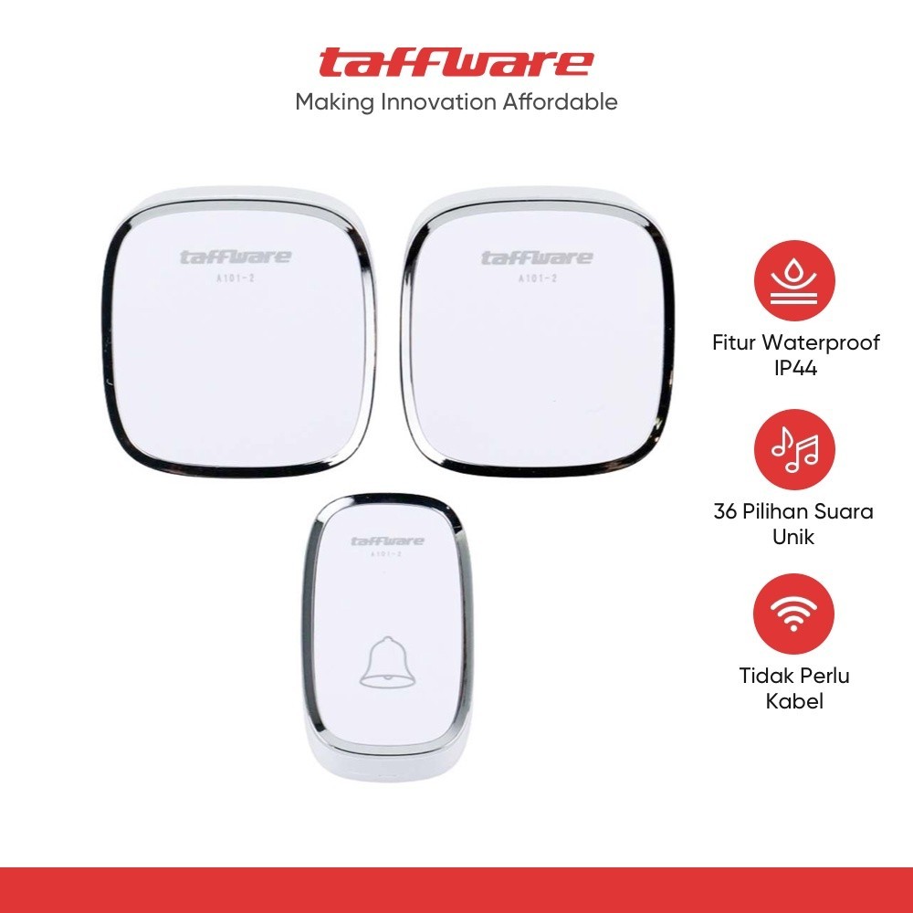 Taffware Bel Pintu Wireless Doorbells Waterproof 36 Nada - A101