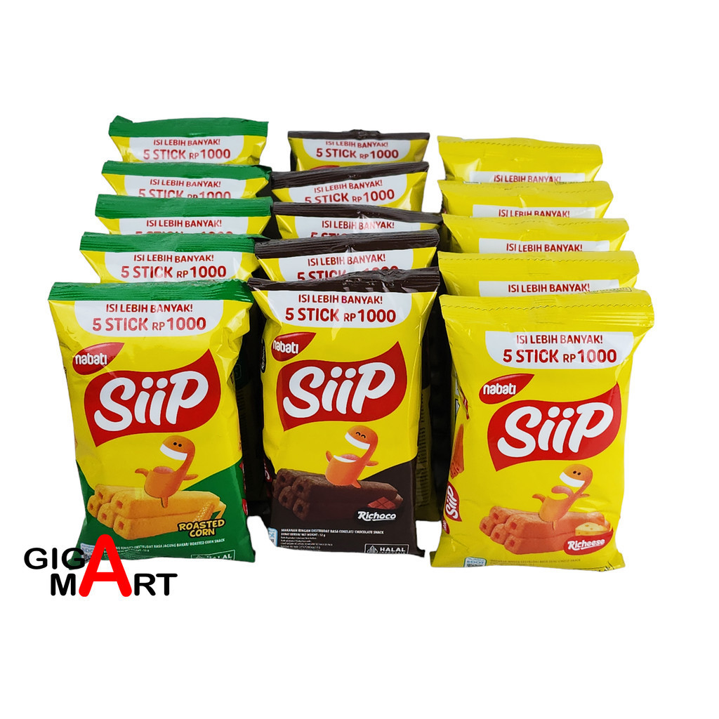 

Nabati Siip 5 Stick RENCENG - Netto 12gr x 10 bks