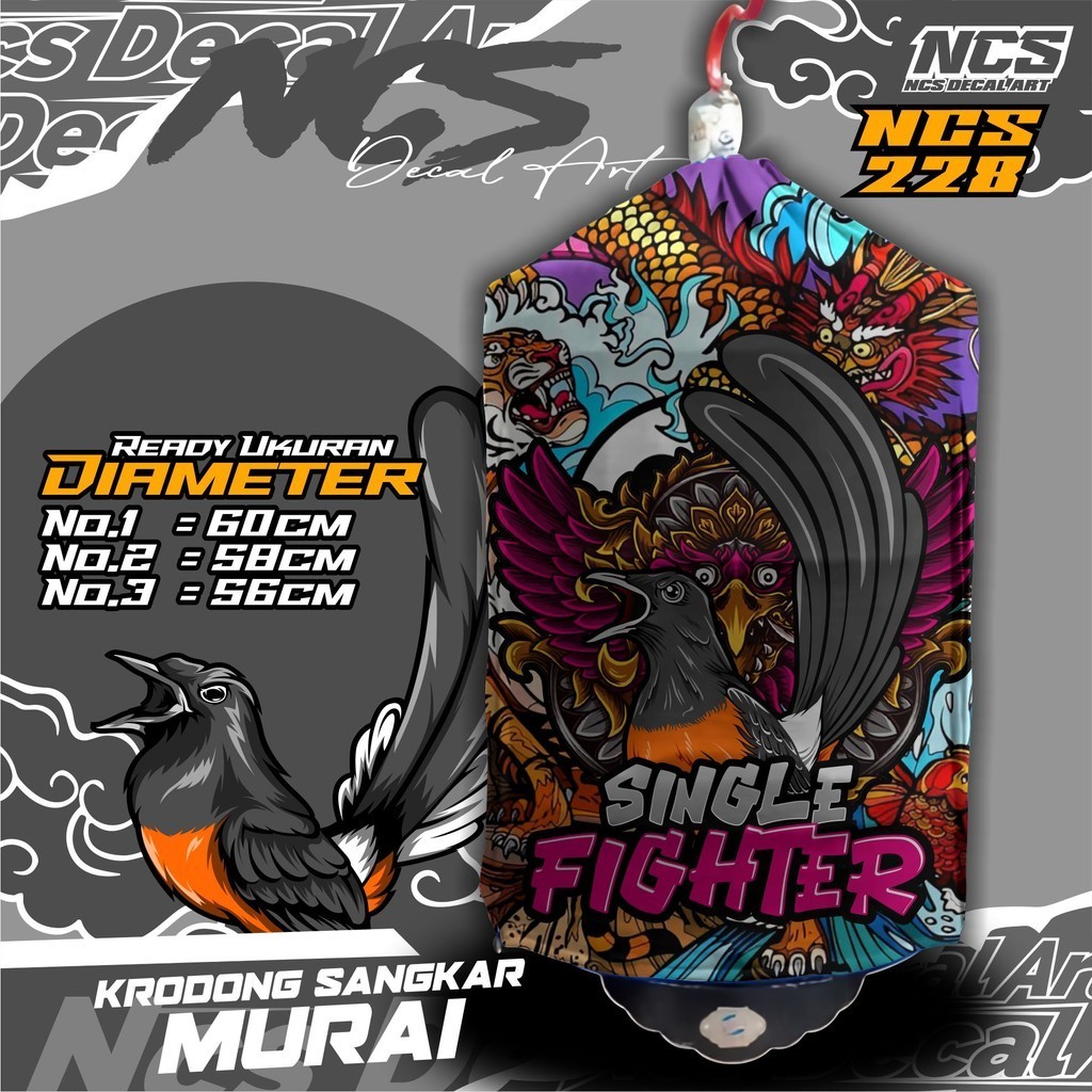 Kerodong MURAI BATU Motif Krodong SANGKAR murai batu Penutup sangkar Mengatasi OB Murai - NCS