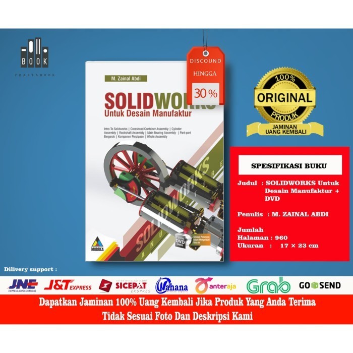 [PROMO MURAH] TERMURAH ORIGINAL BUKU SOLIDWORKS UNTUK DESAIN MANUFAKTUR + DVD