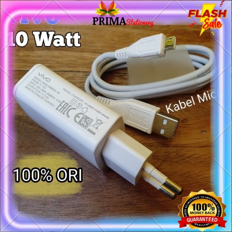 Charger Vivo V5,V5s,V7,V7plus,Y11,Y12,Y15,Y20 Original 100% Copotan HP 2Ampere Usb Micro (Secen)