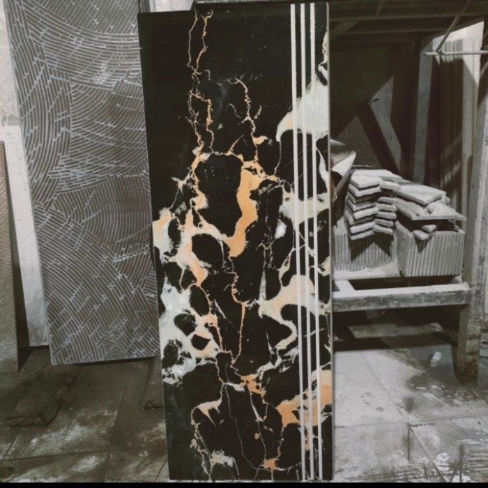 Granit keramik tangga motif marmer hitam 30x80 30x90 30x120 stepnosing