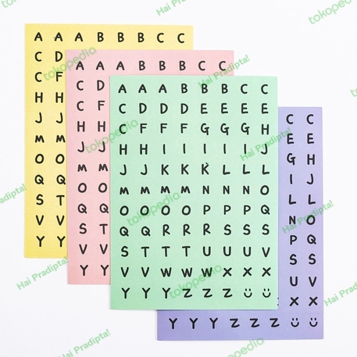 

Stiker Alfabet/Huruf