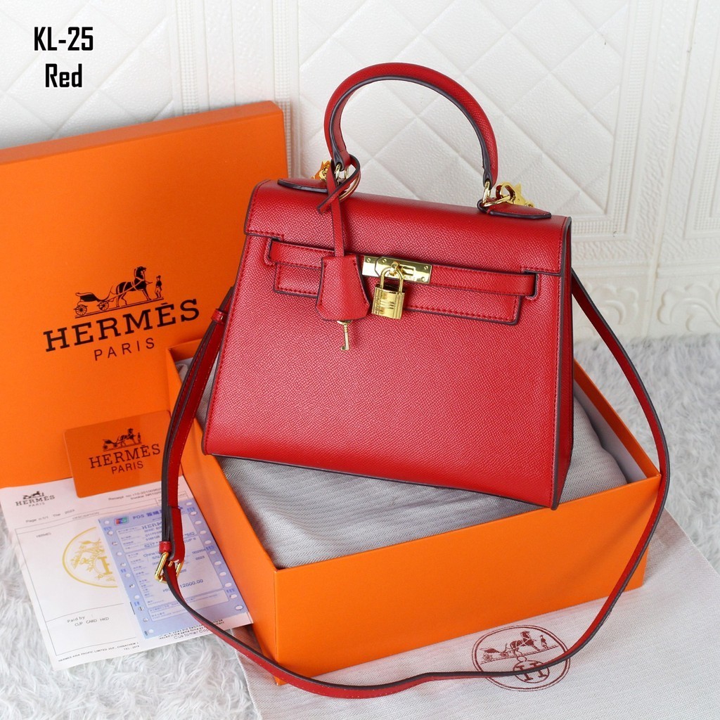 TAS WANITA KELLY EPSOM 25CM KL-25 (FREE BOX)