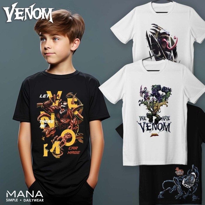 baju Kaos t shirt Venom Spiderman symbiote carnage anak laki laki - kaos Venom carnage Keren