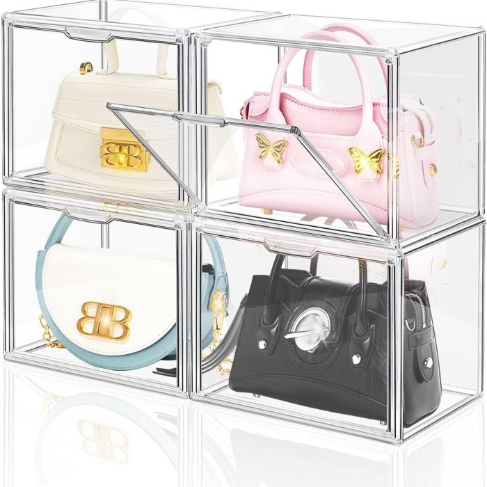 Acrylic Box for Bag Toy Action Figure Storage Bag Box Acrylic Akrilik