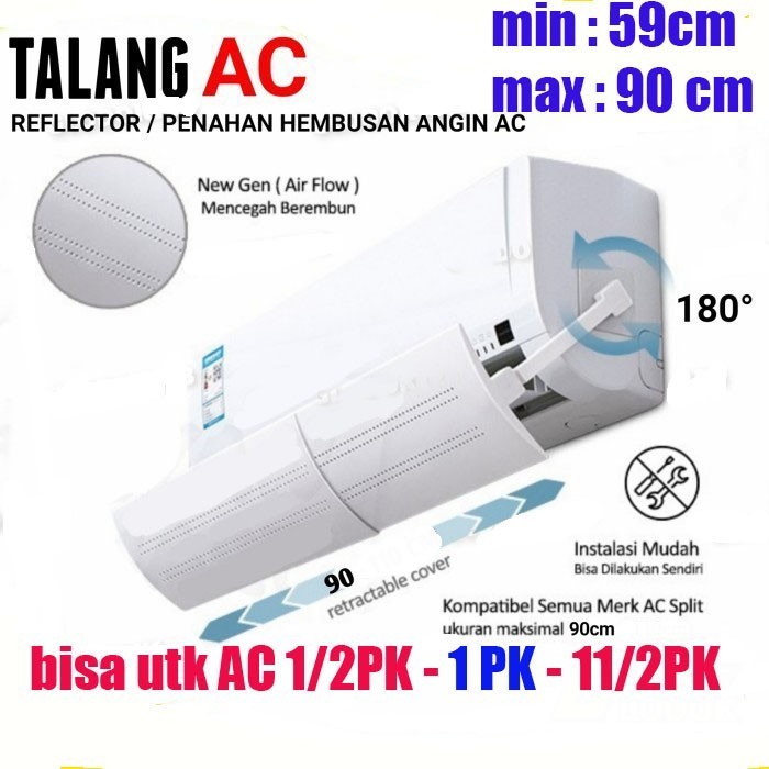 LG09 Talang / Penahan Angin AC rumah Reflektor Penahan Hembusan Angin AC