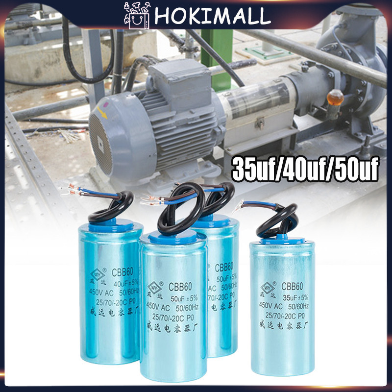 35/45/50uf Capasitor Starting Kompresor Listrik CBB60 Kapasitor Kompresor Angin