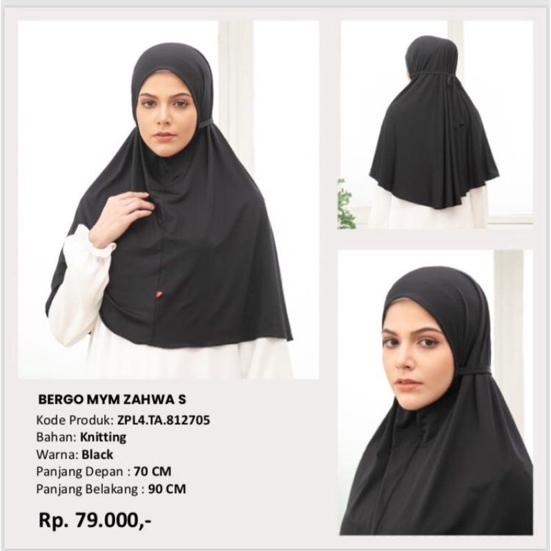 Terlaris ~ZOYA Kerudung Instant Bergo MYM Zahwa S Mym Zahwa L Mym Zalika Z Bergo Maryam Hijab Maryam