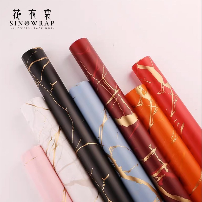 

MYSTYLE KERTAS BUNGA NS-DLS MOTIF MARBLE FLOWER WRAPPING WATERPROOF FLOWER WRAP UNTUK BUKET BUNGA WARNA MARBLE