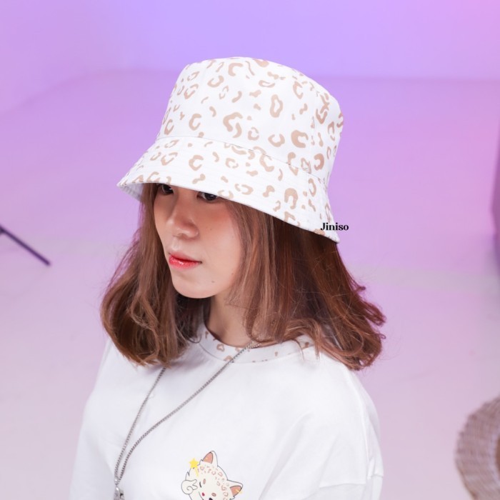 Best Seller-[pipit_id1] JINISO - GENJIO Topi Bucket Hat - WHITE