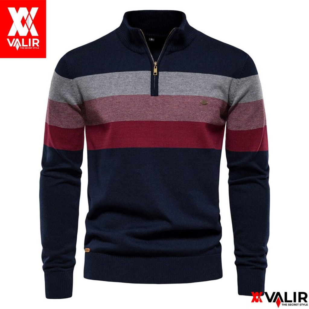 Valir Santiago Sweater Rajut Pria Tebal Model Casual Form Valir Original