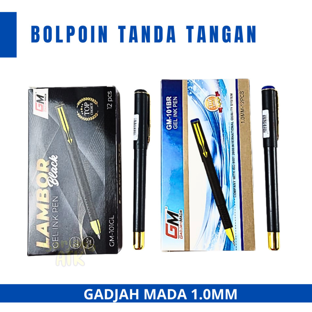 

(1 Pcs) Bulpen Tanda Tangan Gel Gadjah Mada GM-101 1.0mm