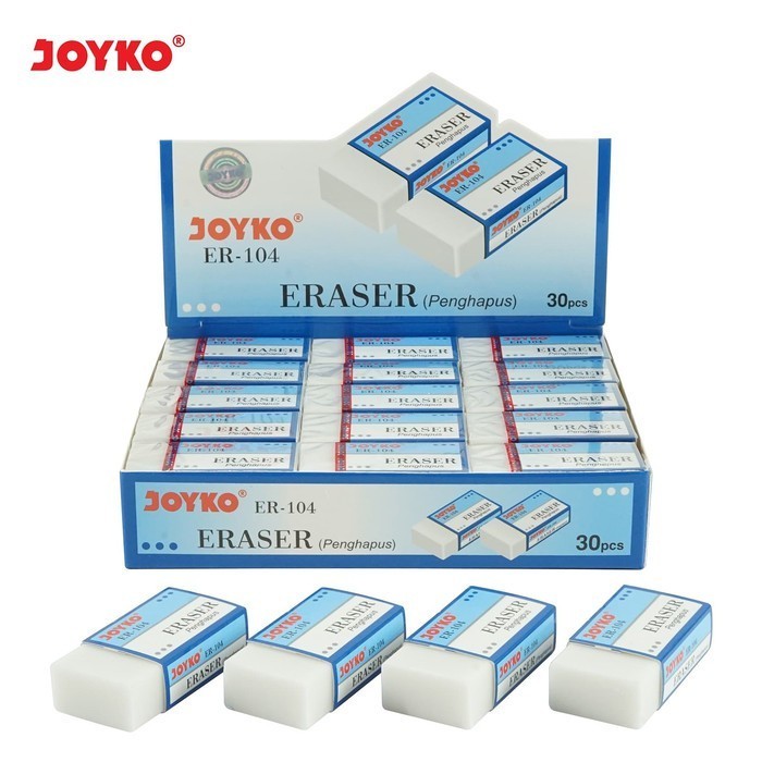 

Joyko Eraser ER-104 (1 Box/30 Pcs) / Penghapus Pencil / Penghapus Kecil / Perlengkapan Sekolah