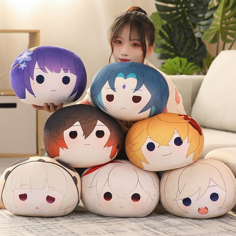 LUCU Bantal Boneka Anime Ghensin Impact Import Plush Doll Bahan Halus Lembut empuk/Bantal Tidur/Bant
