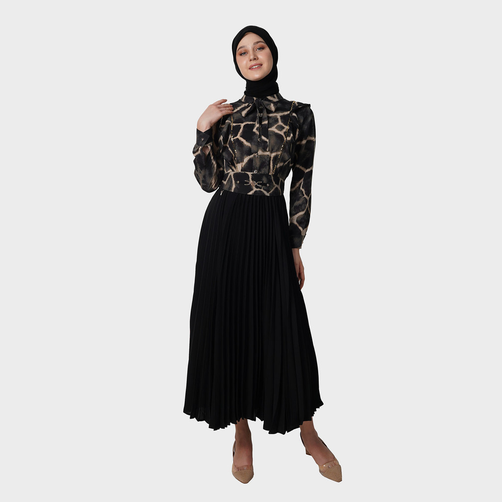 HIKMAT A9994 - Silken Rift Gamis Abaya Wanita