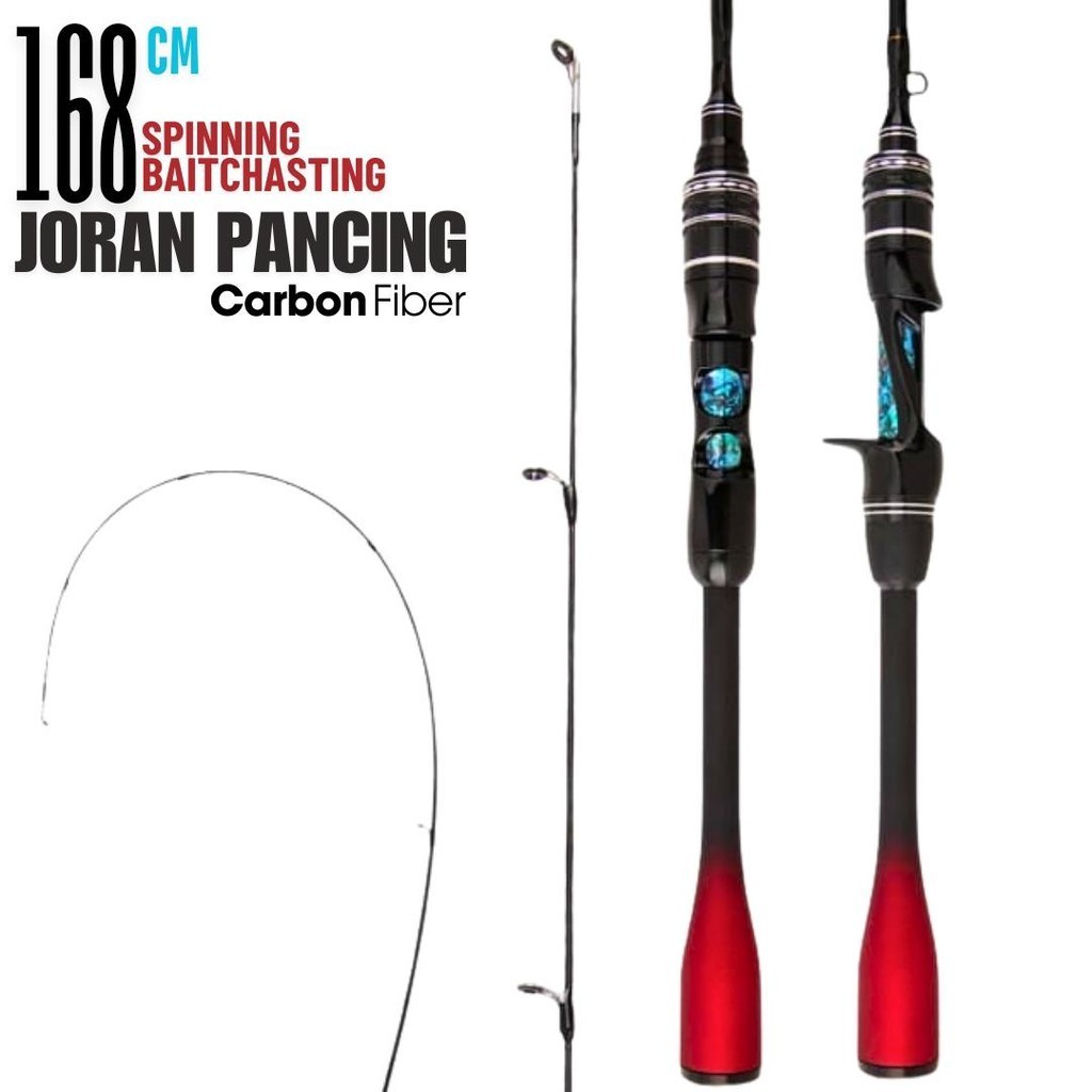Joran Pancing Spinning UL Baitcasting 2 Segments 1.68m