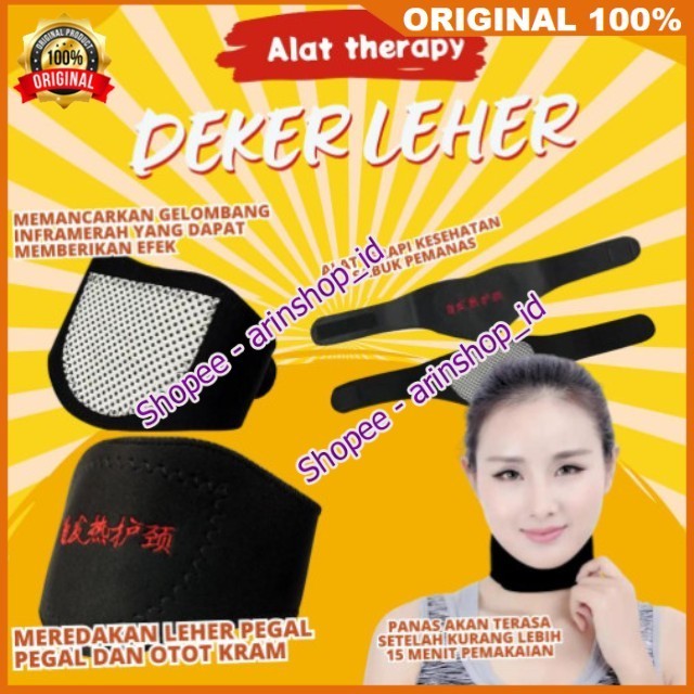 Alat Terapi Deker Leher Alat Terapi Kesehatan Sabuk Pemanas Leher 100% ORIGINAL