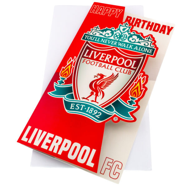 

Liverpool FC Crest Birthday Card, Kartu Ulang Tahun LFC Official Licensed Product