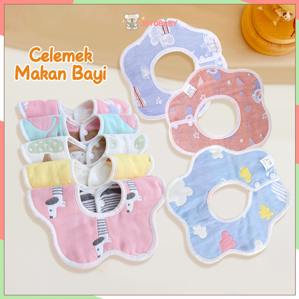 JOYOBABY Celemek slabber bayi /Celemek bayi Bib Slabber Handuk Air Liur Baby/Celemek makan bayi