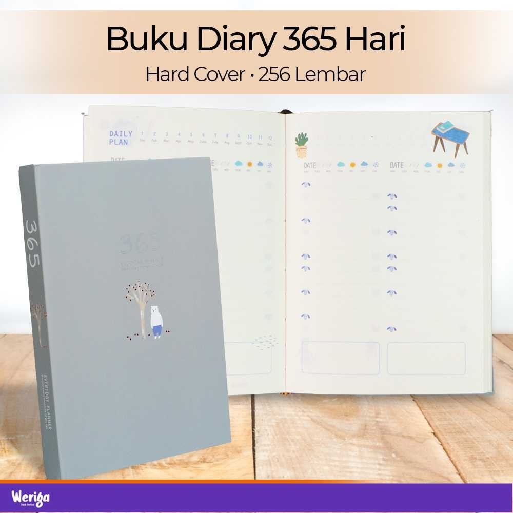 

DingDongTu Buku Diary 365 Hari Hardcover Agenda Planner Book - DDT-4083