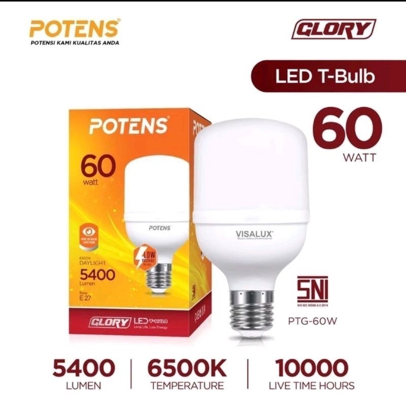 Lampu LED Kapsul cahaya Putih Potens T50w T60w SNI