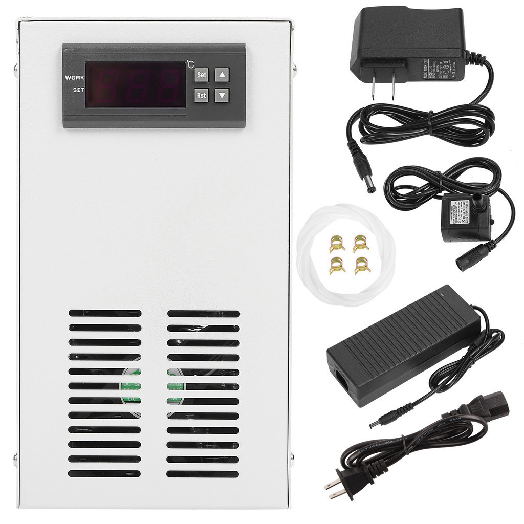 Aquarium Chiller US Plug 100‑240v Aquarium Fish  Water Chiller Constant Temperature Cooling System F