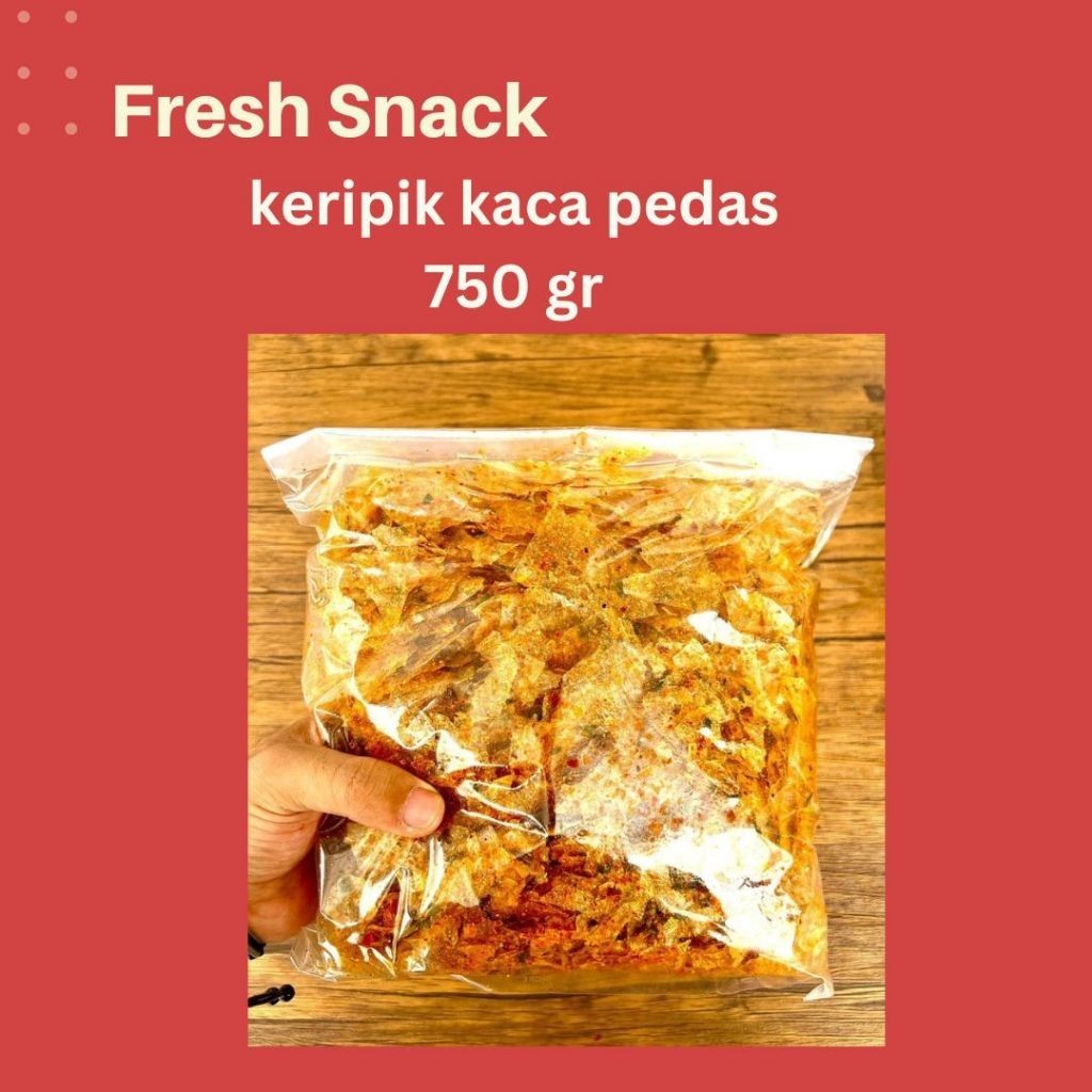 

( 750 gr ) KERIPIK KACA PEDAS JERUK KRIPIK BELEDAG DEPOK //