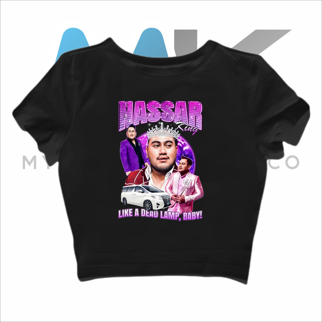 CROP TOP KING NASSAR | CROP TEE NASSAR OPPA - KING NASSAR PINK | BAND METAL MUSIK ROCK | GRUNGE | CR