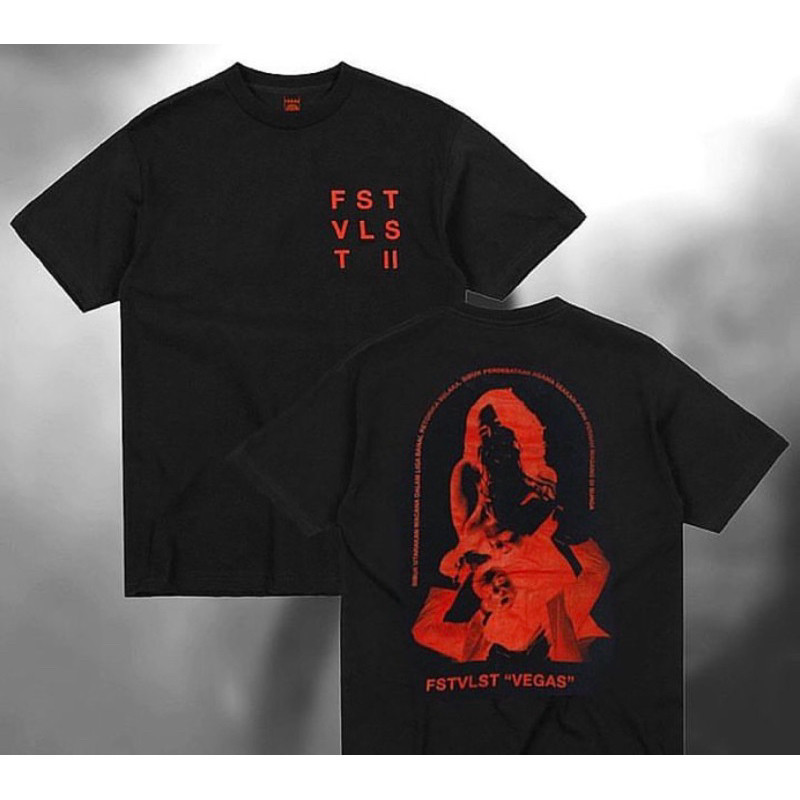 KAOS T-Shirt BAND FSTVLST-FSTVLST II VEGAS RED Bahan Tebal Cotton Combed 24s