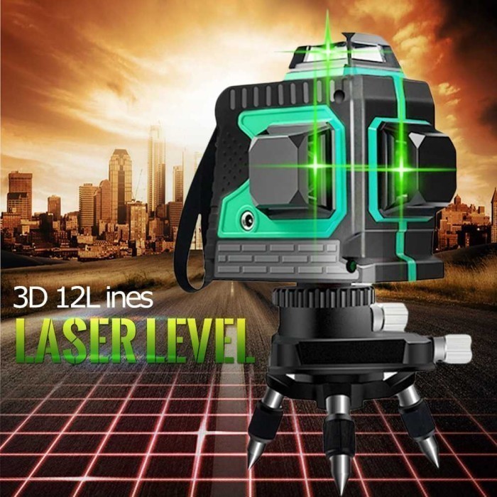 laser level rotary 3D 12 lines horisontal vertical cross laser level